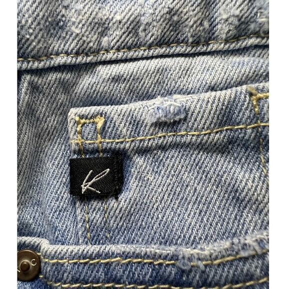 NWT Kancan Ultra High Rise Button Fly Jean Short size XL, Light Wash, Distressed - Picture 5 of 16